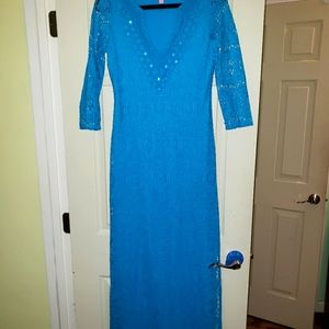 Lilly pulitzer blue lace dress size S